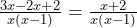 \frac{3x-2x+2}{x(x-1)}=\frac{x+2}{x(x-1)}