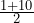 \frac{1+10}{2}