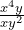 \frac{x^4y}{xy^2}