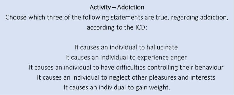 Activity – Addiction Activity – Addiction
