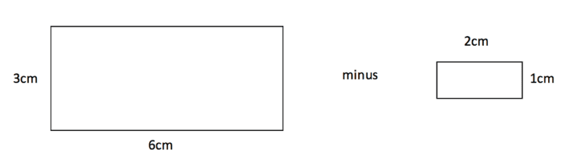 Area of rectangle minus another section