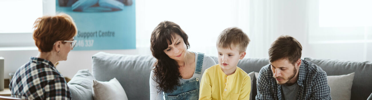 Child counsellor during play therapy