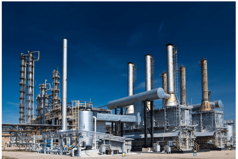 Fractional distillation of crude oil