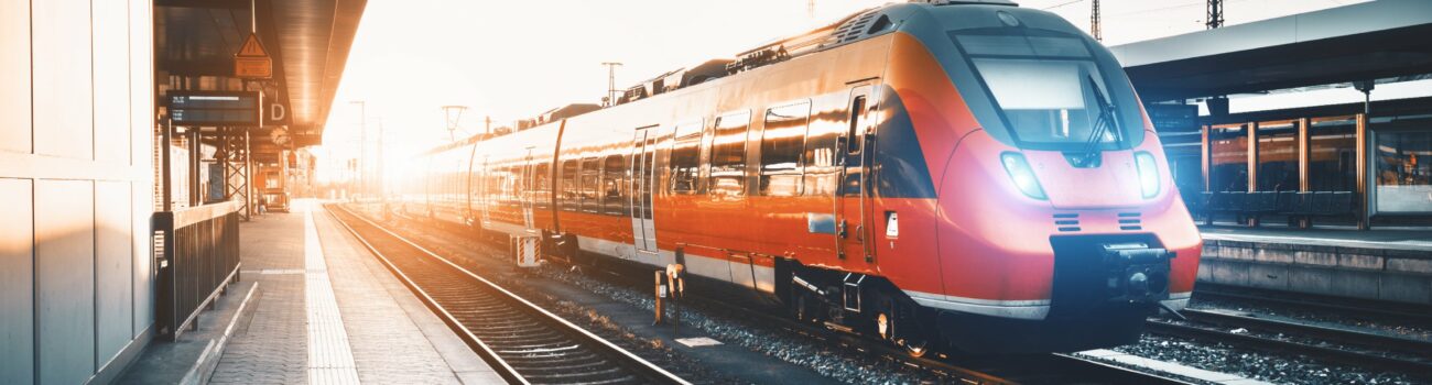 Train at the railway station