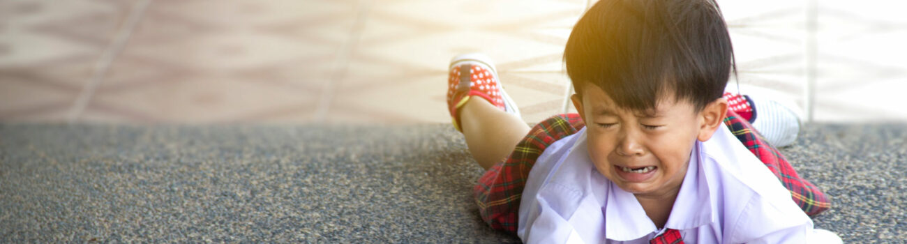 Child falling over in Nursery.