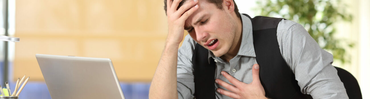 Man experiencing a panic attack